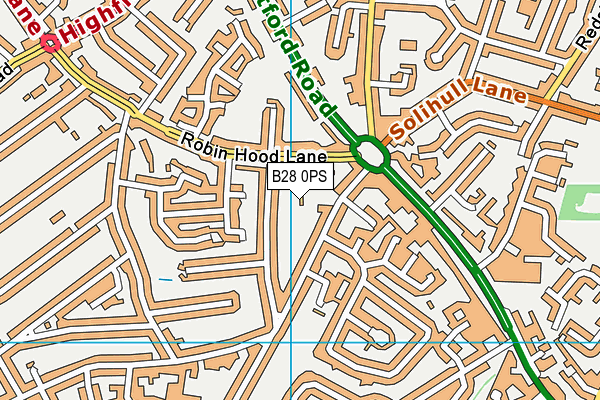 B28 0PS map - OS VectorMap District (Ordnance Survey)