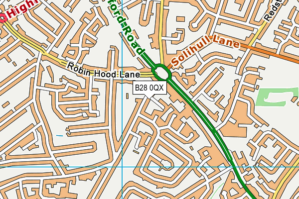B28 0QX map - OS VectorMap District (Ordnance Survey)