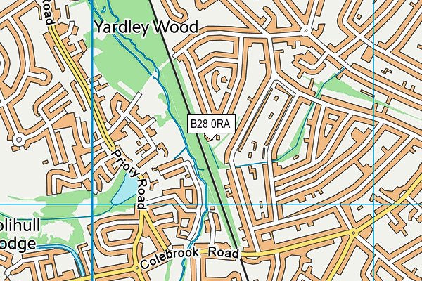 B28 0RA map - OS VectorMap District (Ordnance Survey)