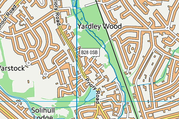 B28 0SB map - OS VectorMap District (Ordnance Survey)