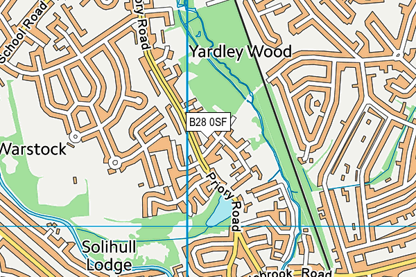 B28 0SF map - OS VectorMap District (Ordnance Survey)