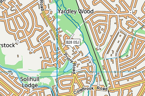 B28 0SJ map - OS VectorMap District (Ordnance Survey)