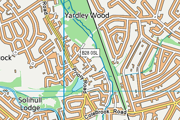 B28 0SL map - OS VectorMap District (Ordnance Survey)