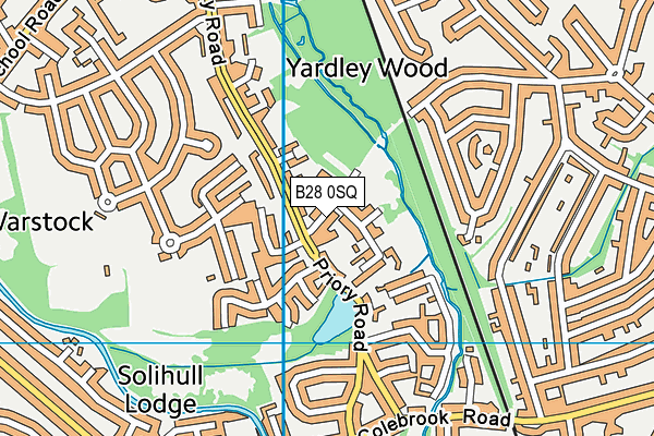 B28 0SQ map - OS VectorMap District (Ordnance Survey)