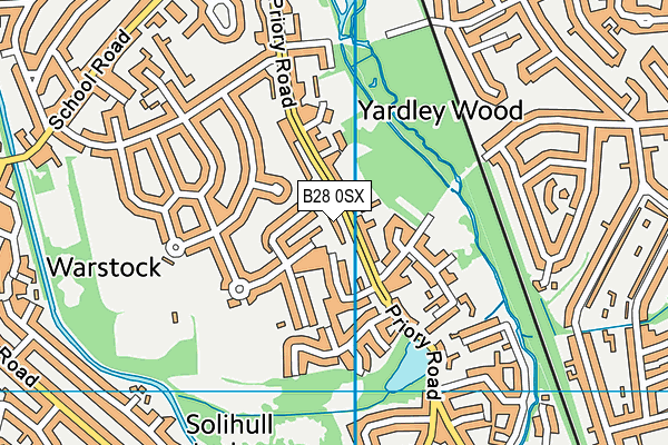 B28 0SX map - OS VectorMap District (Ordnance Survey)