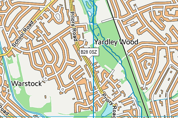 B28 0SZ map - OS VectorMap District (Ordnance Survey)