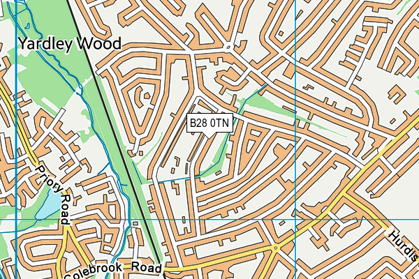 B28 0TN map - OS VectorMap District (Ordnance Survey)