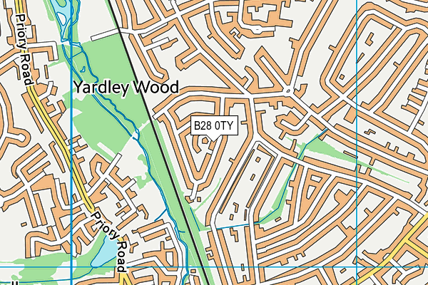 B28 0TY map - OS VectorMap District (Ordnance Survey)