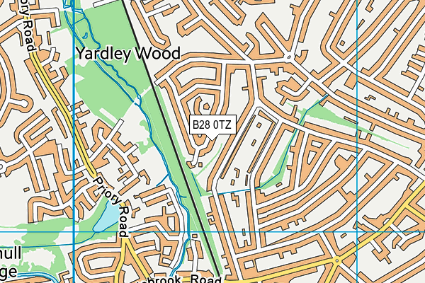 B28 0TZ map - OS VectorMap District (Ordnance Survey)