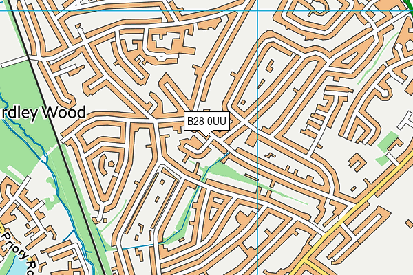 B28 0UU map - OS VectorMap District (Ordnance Survey)