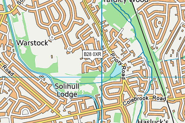 B28 0XR map - OS VectorMap District (Ordnance Survey)