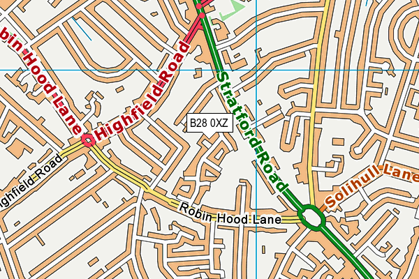 B28 0XZ map - OS VectorMap District (Ordnance Survey)