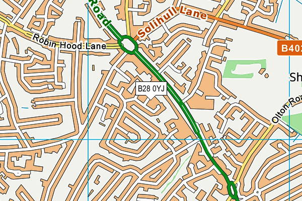 B28 0YJ map - OS VectorMap District (Ordnance Survey)