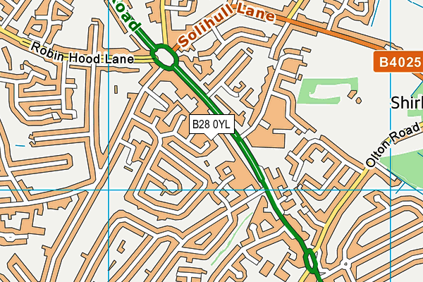 B28 0YL map - OS VectorMap District (Ordnance Survey)