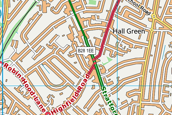 B28 1EE map - OS VectorMap District (Ordnance Survey)