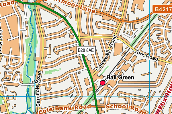 B28 8AE map - OS VectorMap District (Ordnance Survey)