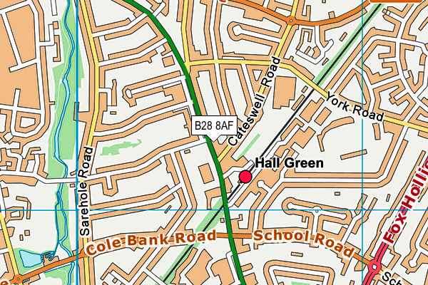 B28 8AF map - OS VectorMap District (Ordnance Survey)