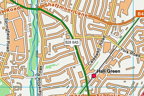 B28 8AS map - OS VectorMap District (Ordnance Survey)