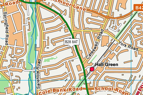 B28 8AT map - OS VectorMap District (Ordnance Survey)