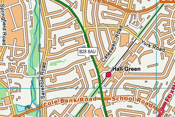 B28 8AU map - OS VectorMap District (Ordnance Survey)