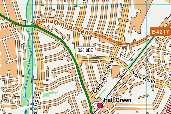 B28 8BE map - OS VectorMap District (Ordnance Survey)