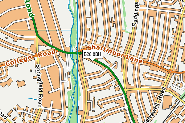 B28 8BH map - OS VectorMap District (Ordnance Survey)