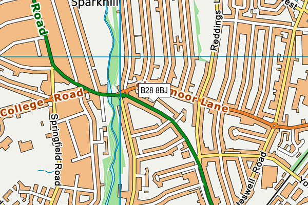 B28 8BJ map - OS VectorMap District (Ordnance Survey)