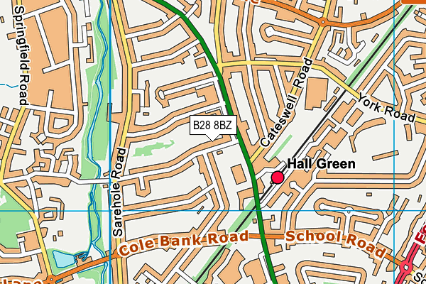 B28 8BZ map - OS VectorMap District (Ordnance Survey)