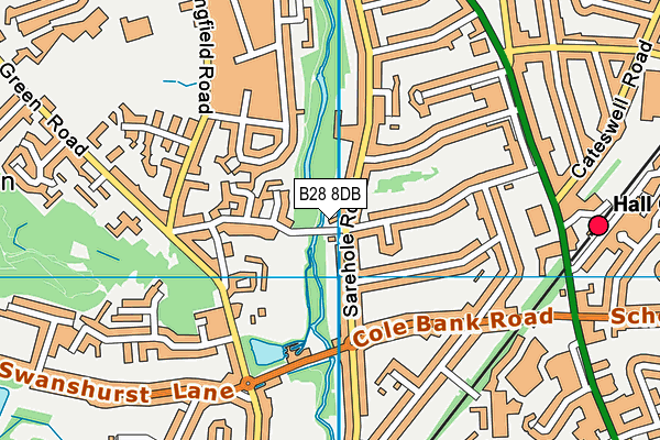 B28 8DB map - OS VectorMap District (Ordnance Survey)