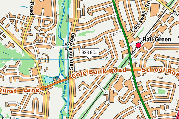 B28 8DJ map - OS VectorMap District (Ordnance Survey)