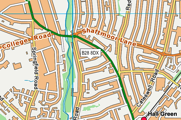 B28 8DX map - OS VectorMap District (Ordnance Survey)