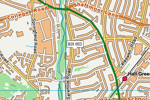 B28 8ED map - OS VectorMap District (Ordnance Survey)