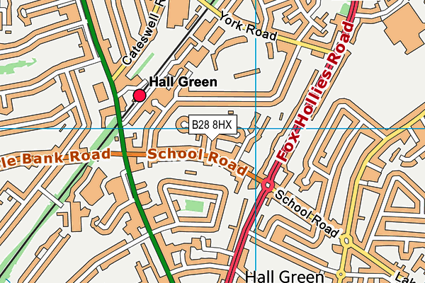 B28 8HX map - OS VectorMap District (Ordnance Survey)