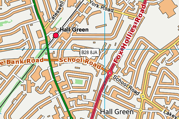 B28 8JA map - OS VectorMap District (Ordnance Survey)