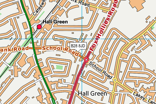 B28 8JD map - OS VectorMap District (Ordnance Survey)