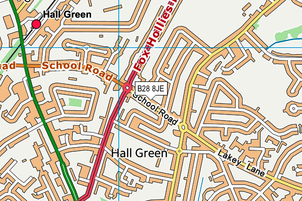 B28 8JE map - OS VectorMap District (Ordnance Survey)