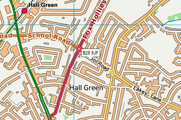 B28 8JF map - OS VectorMap District (Ordnance Survey)