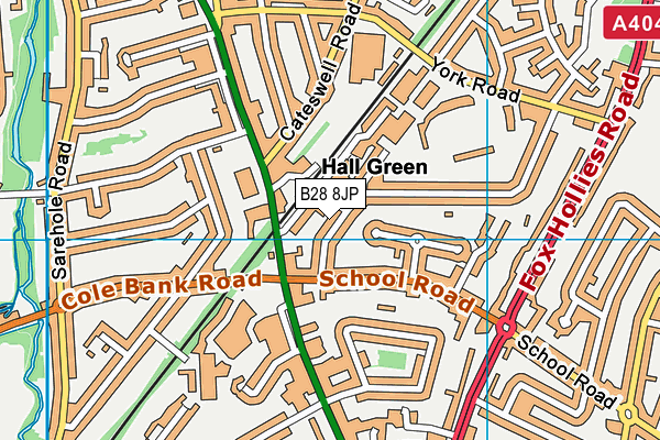 B28 8JP map - OS VectorMap District (Ordnance Survey)