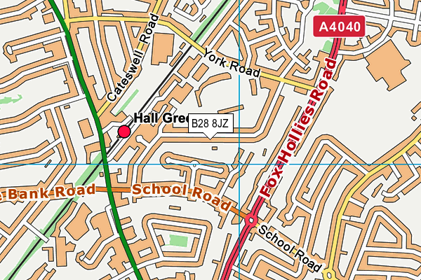 B28 8JZ map - OS VectorMap District (Ordnance Survey)