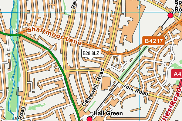 B28 8LZ map - OS VectorMap District (Ordnance Survey)