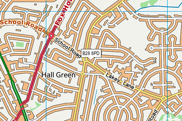 B28 8PD map - OS VectorMap District (Ordnance Survey)