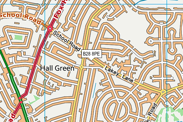 B28 8PE map - OS VectorMap District (Ordnance Survey)