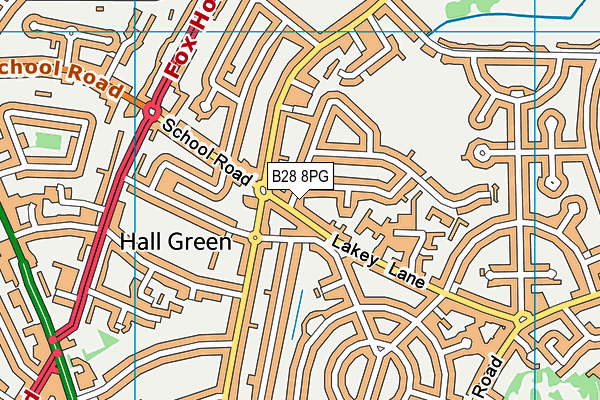 B28 8PG map - OS VectorMap District (Ordnance Survey)