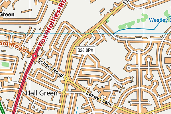 B28 8PX map - OS VectorMap District (Ordnance Survey)