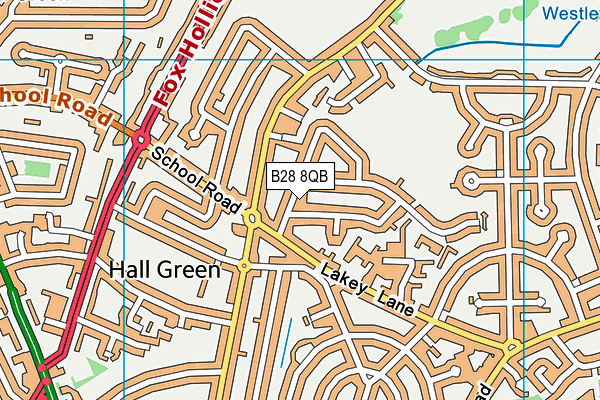 B28 8QB map - OS VectorMap District (Ordnance Survey)