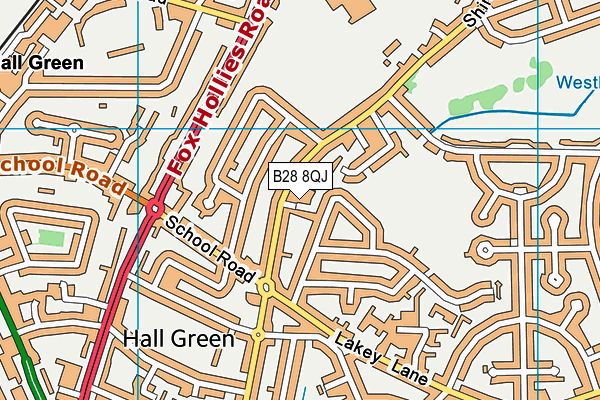 B28 8QJ map - OS VectorMap District (Ordnance Survey)