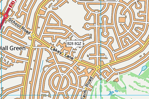 B28 8QZ map - OS VectorMap District (Ordnance Survey)