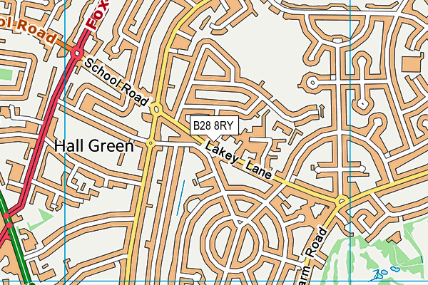 B28 8RY map - OS VectorMap District (Ordnance Survey)