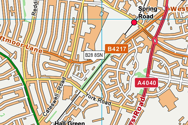 B28 8SN map - OS VectorMap District (Ordnance Survey)