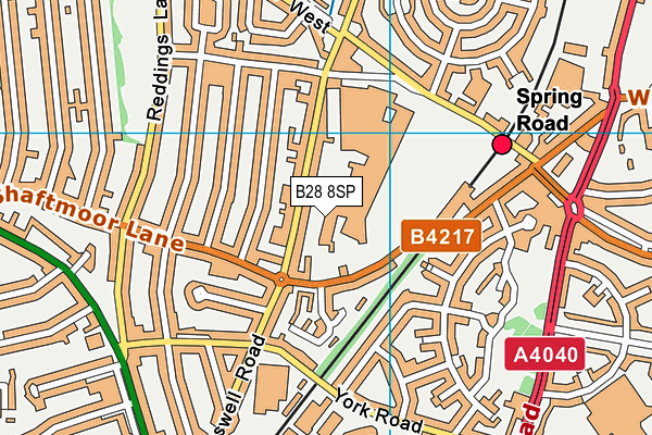 B28 8SP map - OS VectorMap District (Ordnance Survey)